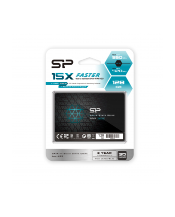 Silicon Power Dysk SSD Slim A55 128GB 2.5'', SATA3 6GB/s, 560/530 MB/s, 3D NAND