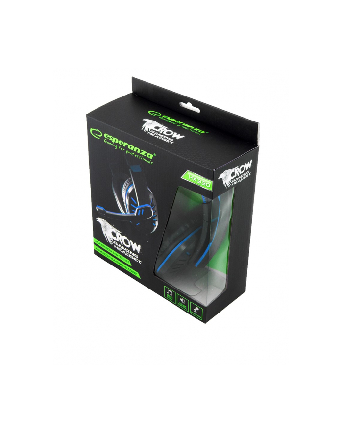 ESPERANZA EGH330B Słuchawki Stereo z Mikrofonem dla graczy - CROW - NIEBIESKIE główny