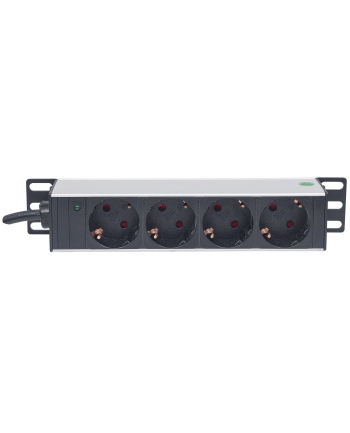 Intellinet Network Solutions Intellinet Listwa zasilająca rack 10'' 1U 250V/15A 4x Schuko kabel 1,8m