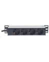 Intellinet Network Solutions Intellinet Listwa zasilająca rack 10'' 1U 250V/15A 4x Schuko kabel 1,8m - nr 20