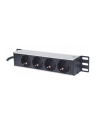 Intellinet Network Solutions Intellinet Listwa zasilająca rack 10'' 1U 250V/15A 4x Schuko kabel 1,8m - nr 22