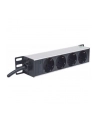 Intellinet Network Solutions Intellinet Listwa zasilająca rack 10'' 1U 250V/15A 4x Schuko kabel 1,8m - nr 23