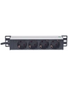 Intellinet Network Solutions Intellinet Listwa zasilająca rack 10'' 1U 250V/15A 4x Schuko kabel 1,8m - nr 7