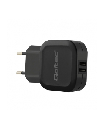 Qoltec Ładowarka sieciowa do Smartfona/ Tabletu | 12W | 5V | 2.4A | 2xUSB