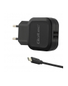 Qoltec Ładowarka sieciowa do Smartfona/ Tabletu 12W | 5V | 2.4A | 2xUSB+MicroUSB - nr 8