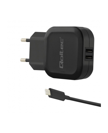 Qoltec Ładowarka sieciowa do Smartfona/Tabletu| 17W | 5V | 3.4A | 2xUSB+USB typC nr 1