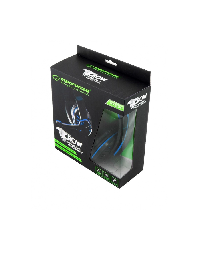 ESPERANZA EGH330B Słuchawki Stereo z Mikrofonem dla graczy - CROW - NIEBIESKIE główny