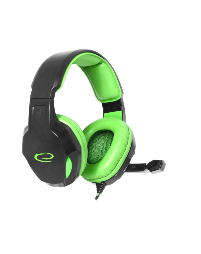 ESPERANZA EGH350G Słuchawki Stereo z Mikrofonem dla graczy - C0BRA - ZIELONE główny
