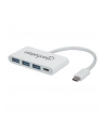 Manhattan Hub SuperSpeed USB-C 3.1 3-portowy 3x USB typ-A 1x USB-C PD - nr 11