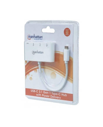 Manhattan Hub SuperSpeed USB-C 3.1 3-portowy 3x USB typ-A 1x USB-C PD nr 2