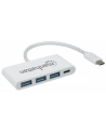 Manhattan Hub SuperSpeed USB-C 3.1 3-portowy 3x USB typ-A 1x USB-C PD - nr 23