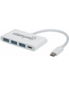 Manhattan Hub SuperSpeed USB-C 3.1 3-portowy 3x USB typ-A 1x USB-C PD - nr 27