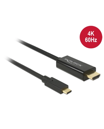 Delock Kabel USB Type-C (M)>HDMI (M) (tryb alternatywny DP) 4K 60 Hz 1m czarny