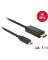 Delock Kabel USB Type-C (M)>HDMI (M) (tryb alternatywny DP) 4K 60 Hz 1m czarny - nr 21