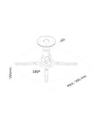 NewStar Uchwyt Sufitowy do Projektora BEAMER-C50