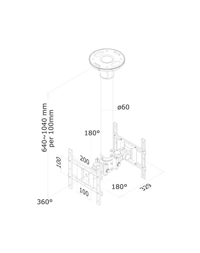 NewStar Uchwyt Sufitowy FPMA-C200D główny