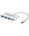 Manhattan Hub SuperSpeed USB-C 3.1 3-portowy 3x USB typ-A 1x USB-C PD - nr 15