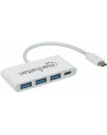 Manhattan Hub SuperSpeed USB-C 3.1 3-portowy 3x USB typ-A 1x USB-C PD - nr 16