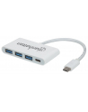 Manhattan Hub SuperSpeed USB-C 3.1 3-portowy 3x USB typ-A 1x USB-C PD - nr 1