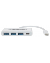 Manhattan Hub SuperSpeed USB-C 3.1 3-portowy 3x USB typ-A 1x USB-C PD - nr 22