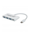 Manhattan Hub SuperSpeed USB-C 3.1 3-portowy 3x USB typ-A 1x USB-C PD - nr 37