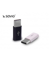 SAVIO AK-31/B Micro USB Adapter (F) - USB 3.1 Type C (M) - Czarny - nr 1