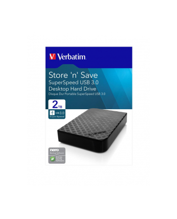 Verbatimdtsk zewnętrzny Store ''n'' Save 3.5'' (8,89cm) GEN 2 2TB USB 3.0