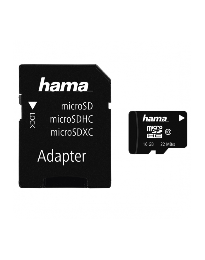 Hama Polska micro SDHC 16GB Class 10 + Adapter microSD-SD główny