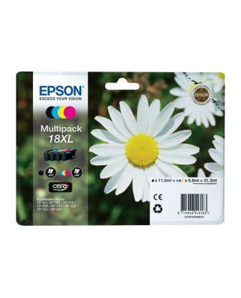 Zestaw tuszy Epson T1816 (do drukarki Epson  oryginał C13T18164012 (T1811+T1812+T1813+T1814) 1x11 5  3x6 6ml cyan czarny magenta yellow) nr 2