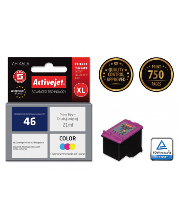 Tusz Activejet AH-46CR (do drukarki Hewlett Packard  zamiennik HP 46 CZ638AE premium 21ml trójkolorowy) nr 2