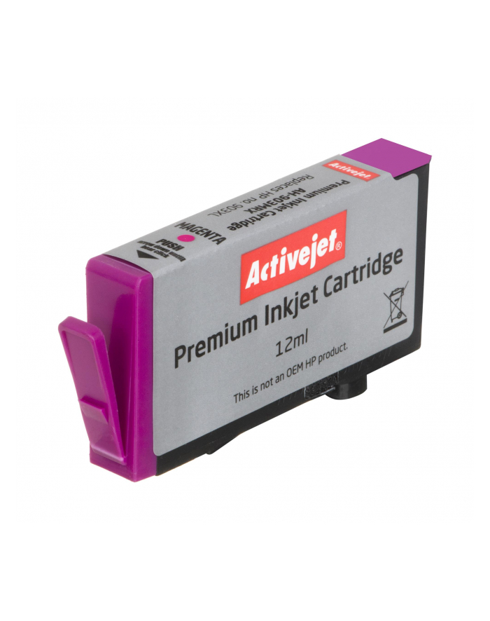 Tusz Activejet AH-903MRX (do drukarki Hewlett Packard  zamiennik 903XL T6M07AE premium 12ml magenta Chip) główny