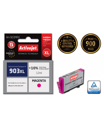 Tusz Activejet AH-903MRX (do drukarki Hewlett Packard  zamiennik 903XL T6M07AE premium 12ml magenta Chip) nr 2