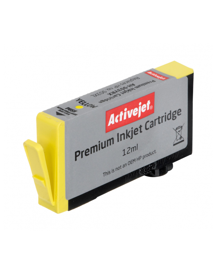 Tusz Activejet AH-903YRX (do drukarki Hewlett Packard  zamiennik 903XL T6M11AE premium 12ml yellow Chip) główny