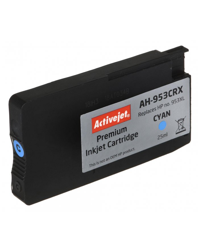 Tusz Activejet AH-953CRX (do drukarki Hewlett Packard  zamiennik 953XL F6U16AE premium 25ml cyan Chip) główny