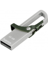 Hama Polska Flashdrive HOOK 32GB USB 2.0 srebrno-zielony - nr 5