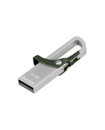 Hama Polska Flashdrive HOOK 32GB USB 2.0 srebrno-zielony