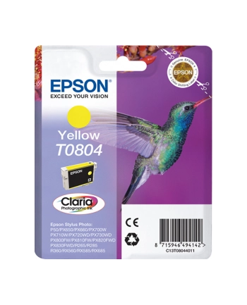 Tusz Epson żółty T0804=C13T08044011  8 ml
