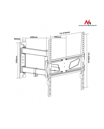 Uchwyt ścienny do telewizora Maclean MC-711 30kg