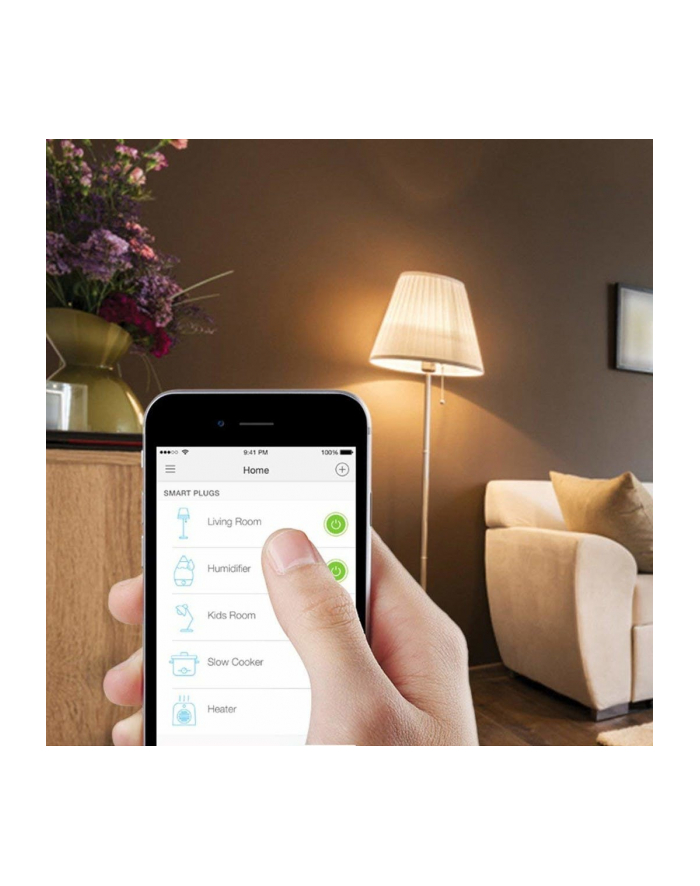 Gniazdko sterowane bezprzewodowo TP-Link Smart Plug Wi-fi  HS100 IEEE 802.11b/g/n  2 4GHz  1T1R główny