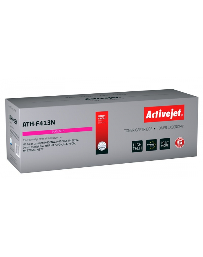 Toner Activejet ATH-F413N (do drukarki Hewlett Packard  zamiennik 410A CF413A supreme 2300str. magenta Chip) główny