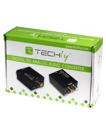 Adapter Techly Audio SPDIF Toslink Coaxial RCA na Analog RCA L/R IDATA SPDIF-3 nr 1
