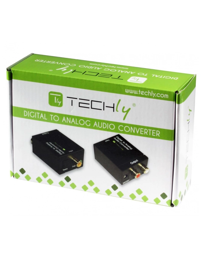 Adapter Techly Audio SPDIF Toslink Coaxial RCA na Analog RCA L/R IDATA SPDIF-3 główny
