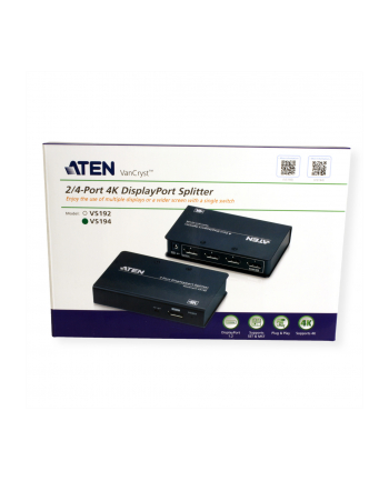 Rozdzielacz/Splitter ATEN DisplayPort 4K VS194 (VS194-AT-G) 4-port.
