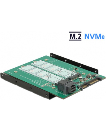 Adapter Delock SATA 22pin + SFF-8643 NVME -> 2x M.2 NGFF Key M+B