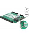 Adapter Delock SATA 22pin + SFF-8643 NVME -> 2x M.2 NGFF Key M+B - nr 23