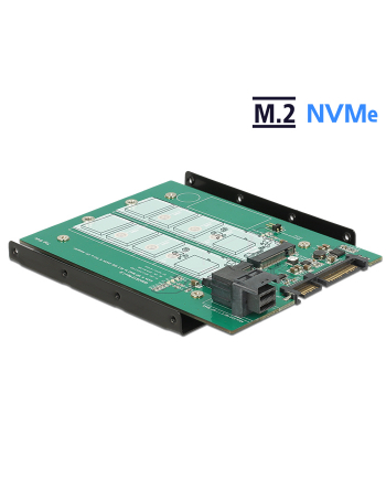 Adapter Delock SATA 22pin + SFF-8643 NVME -> 2x M.2 NGFF Key M+B