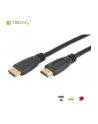 Kabel HDMI Techly HDMI-HDMI 2.0 M/M Ethernet 3D 4K, 0,5m, czarny ICOC HDMI2-4-005 - nr 1