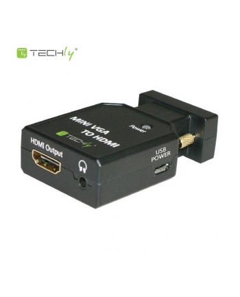 Adapter Techly VGA+Audio Jack 3,5mm na HDMI 1080p IDATA VGA-HDMINI