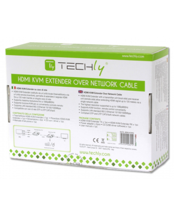 Extender HDMI + USB Techly po skrętce Cat.5/5e/6 120m IDATA HDMI-KVM2