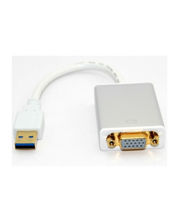 Kabel adapter Techly USB 3.0 na VGA, biały